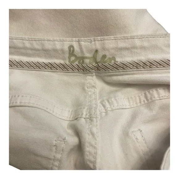 Boden Women Cropped White Jean 6P Solid Summer Denim Luxe Stretch Casual Preppy - Picture 10 of 13